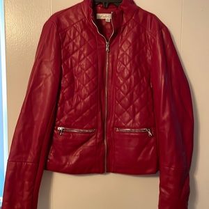 Kenneth Cole Red Leather Jacket